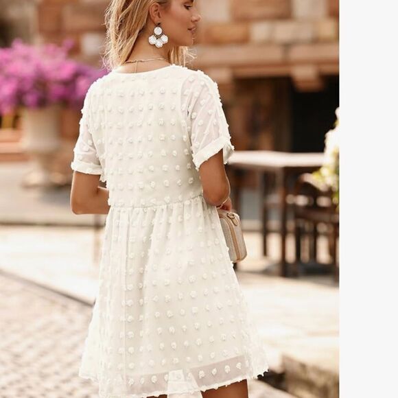 KIRUNDO DOTTED SWISS BABYDOLL DRESS NWT - Picture 3 of 11